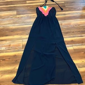 Navy blue maxi dress